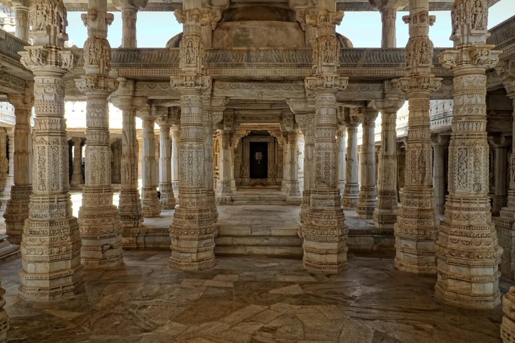 jain temple, chaumukkha mandir, ranakpur, architecture, travel, ancient, columns, old, culture, temple, jain temple, jain temple, jain temple, jain temple, jain temple, ranakpur, ranakpur, temple, temple, temple, temple